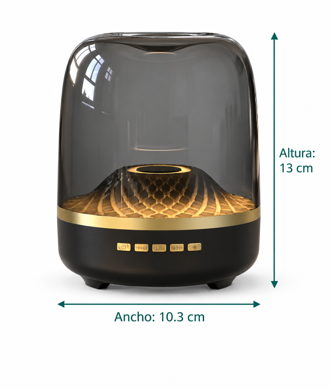 Parlante Big Diamond de 10.3 cm de ancho y 13 cm de altura
